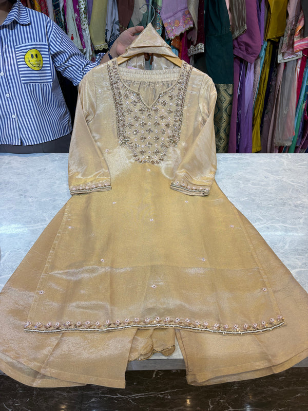 Shimmer Silk Plazzo Suits 994533