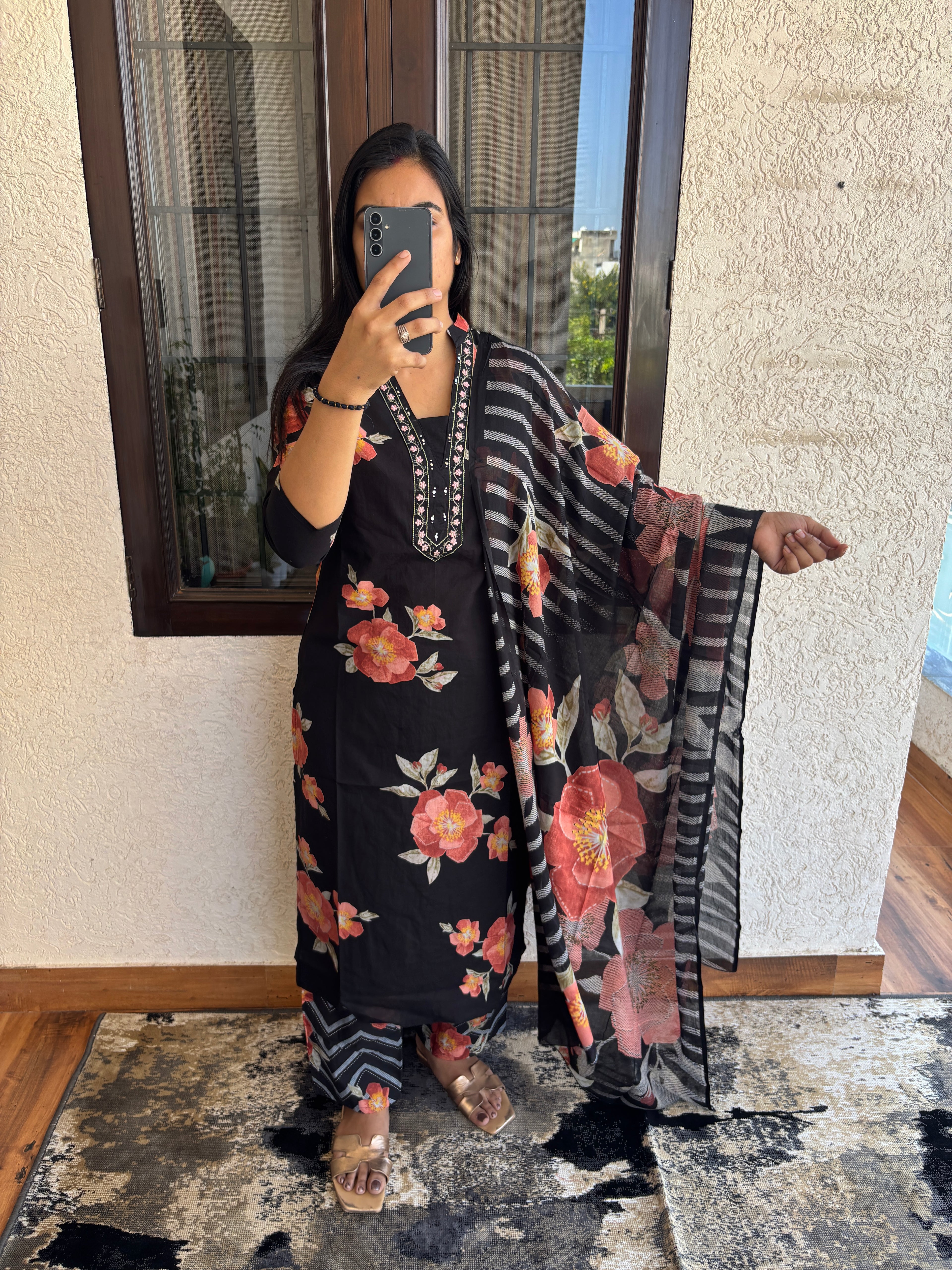 Pure Cotton 3pcs Plazo Set