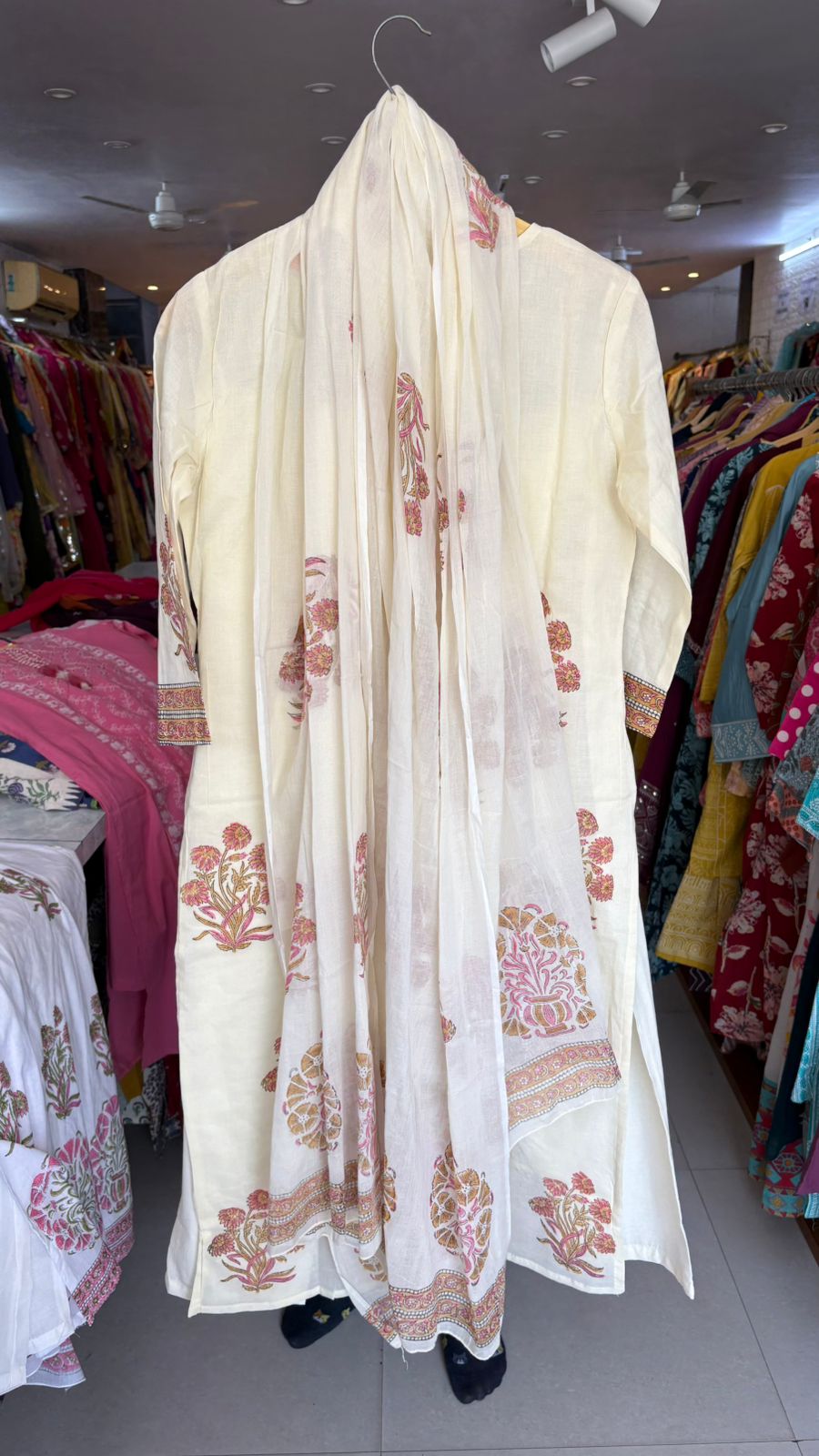 Block Print Pure Malmal 3pcs suit