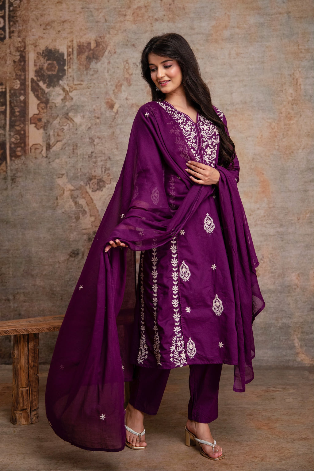 Pure Cotton Aline 3pcs suit