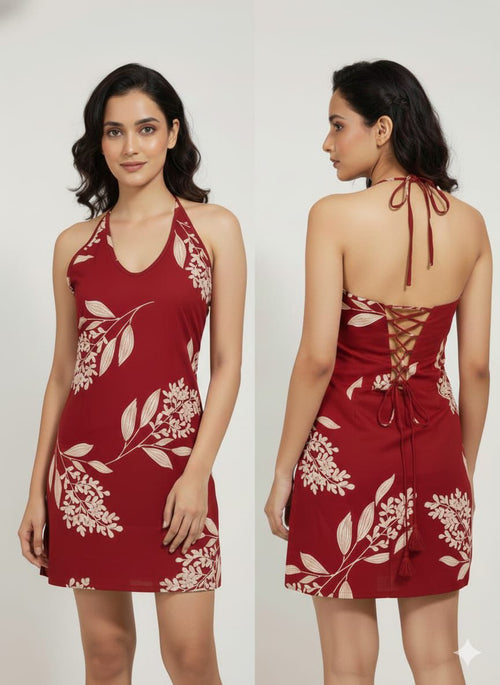 Halter neck Short Cotton Kurti
