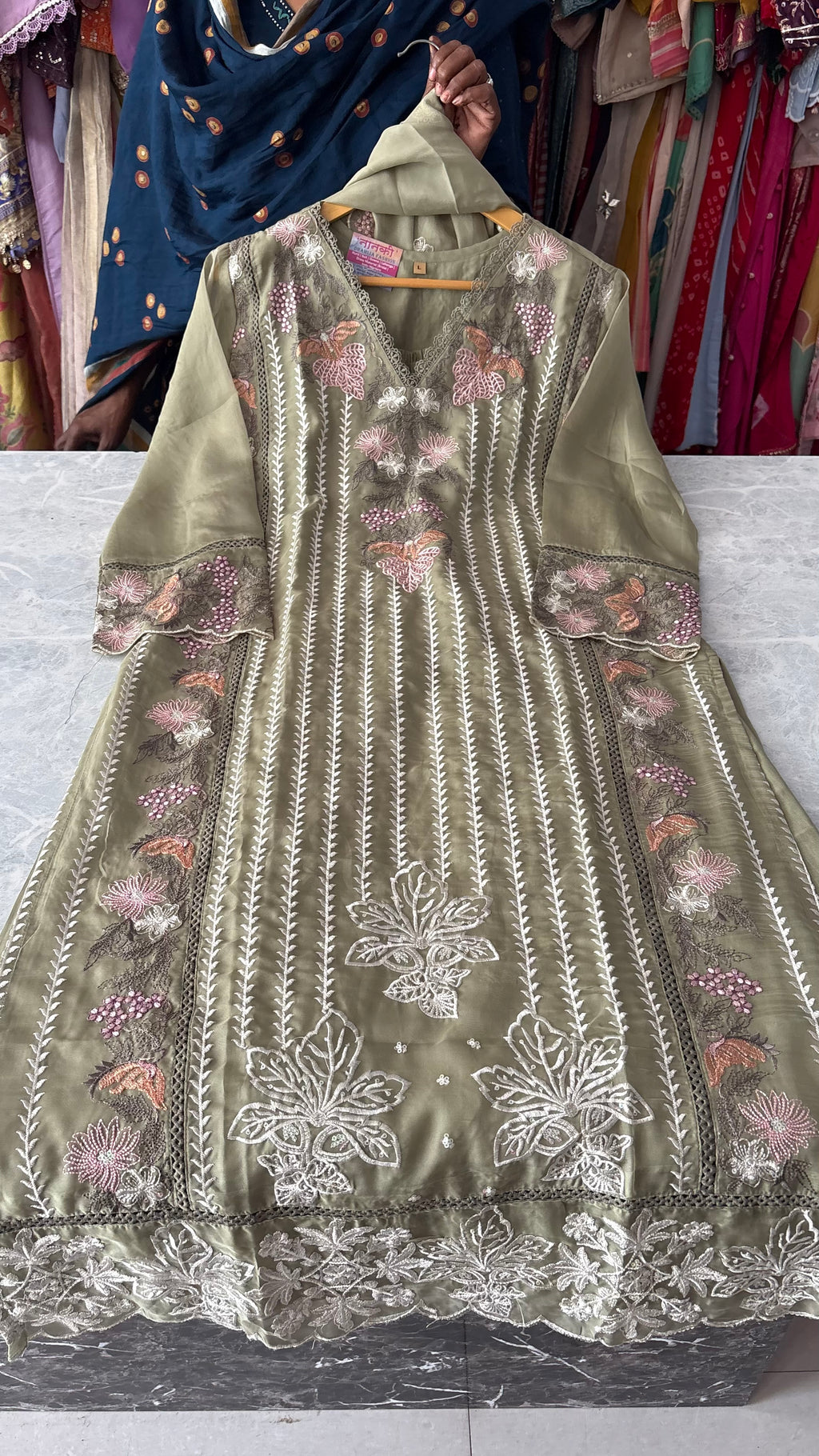 Heavy Embroidery Stitched Suits in Organza Fabric