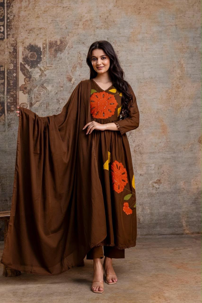 Malmal Cotton Anarkali Suits