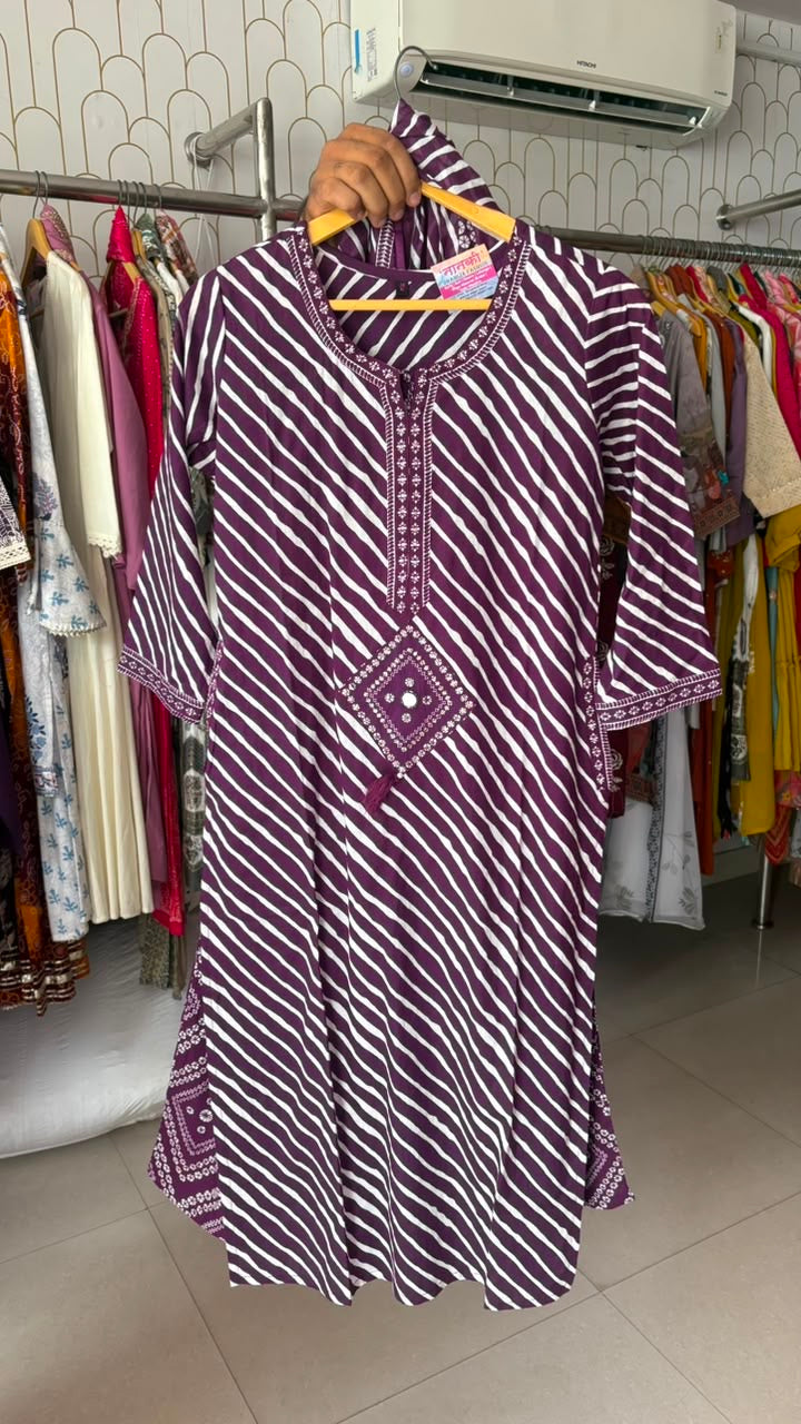 Pure Cotton Leheriya 3pcs suit