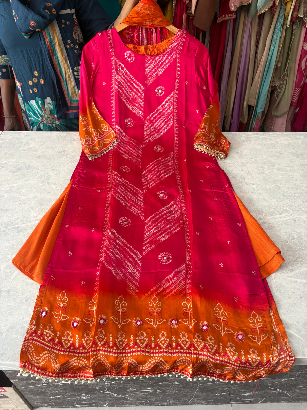 Gajji Silk Party Wear Stitched Suits With Handwork Detailing