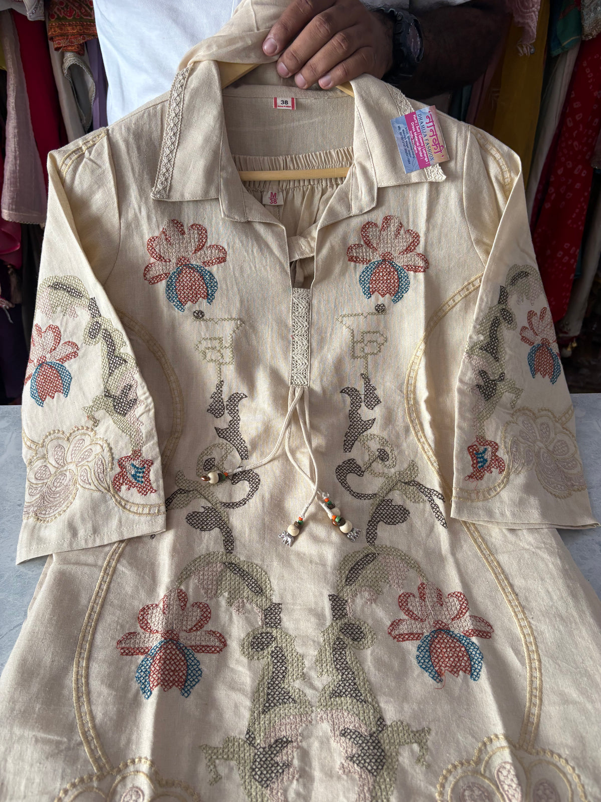 Pure Cotton Stitched Embroidery Suits With Plazzo