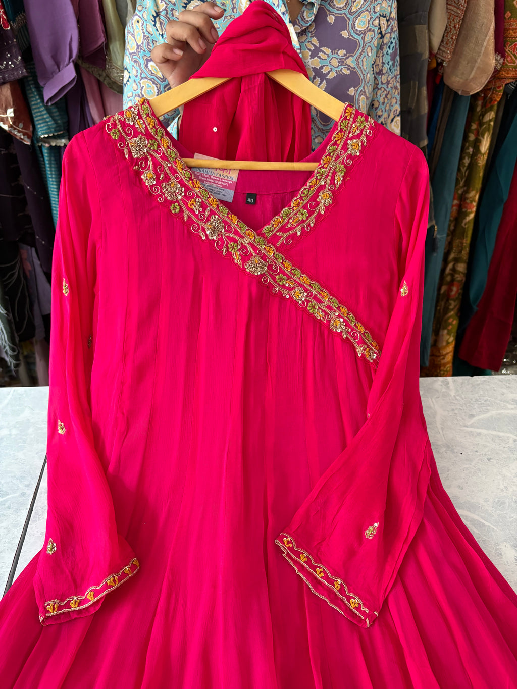 Pure Chinon Designer Anarkali Suits