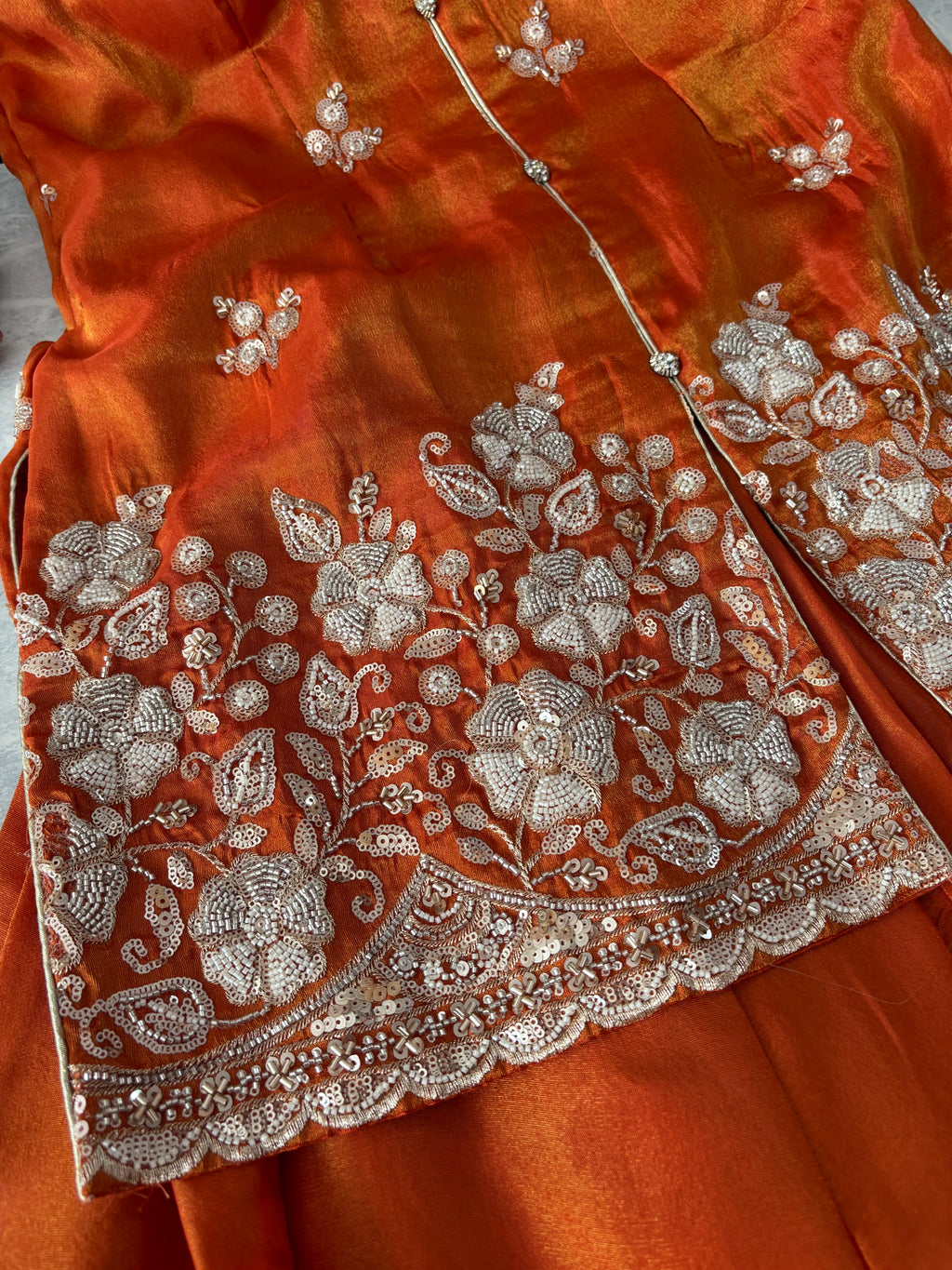 Shimmer Silk Handwork Plazzo Suits