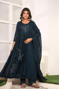 Pure Malmal Anarkali 3pcs suit