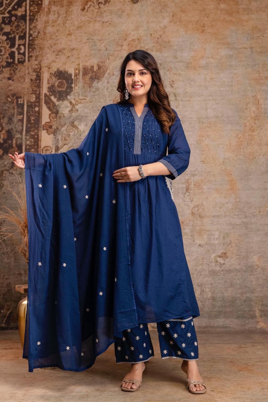 Pure Cotton Aline 3pcs suit