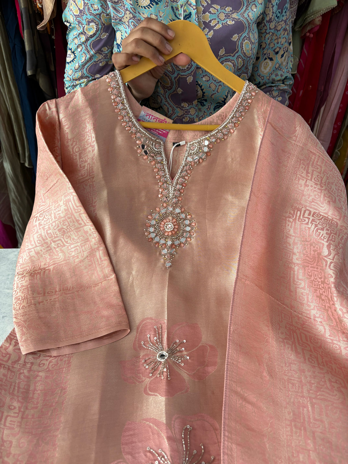Giraffe Fabric Banarsi Suits With Straight Pants
