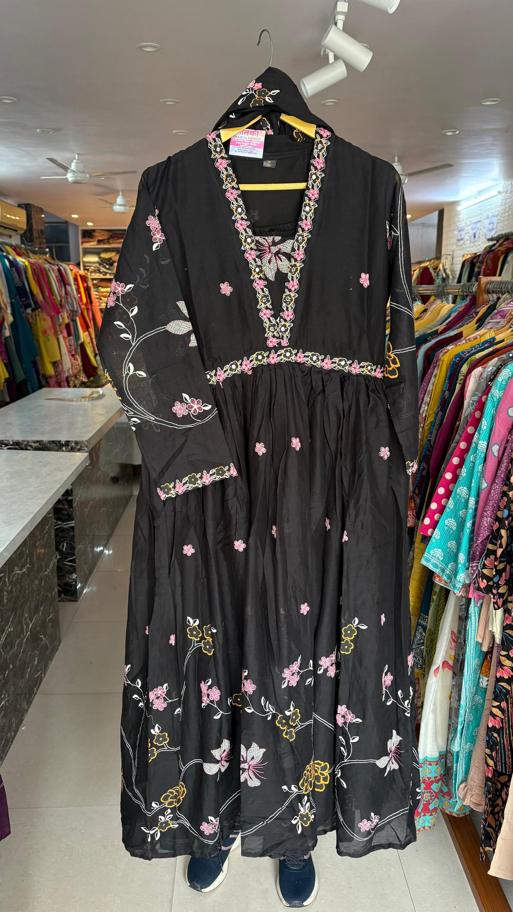 Pure Malmal Anarkali 3pcs suit