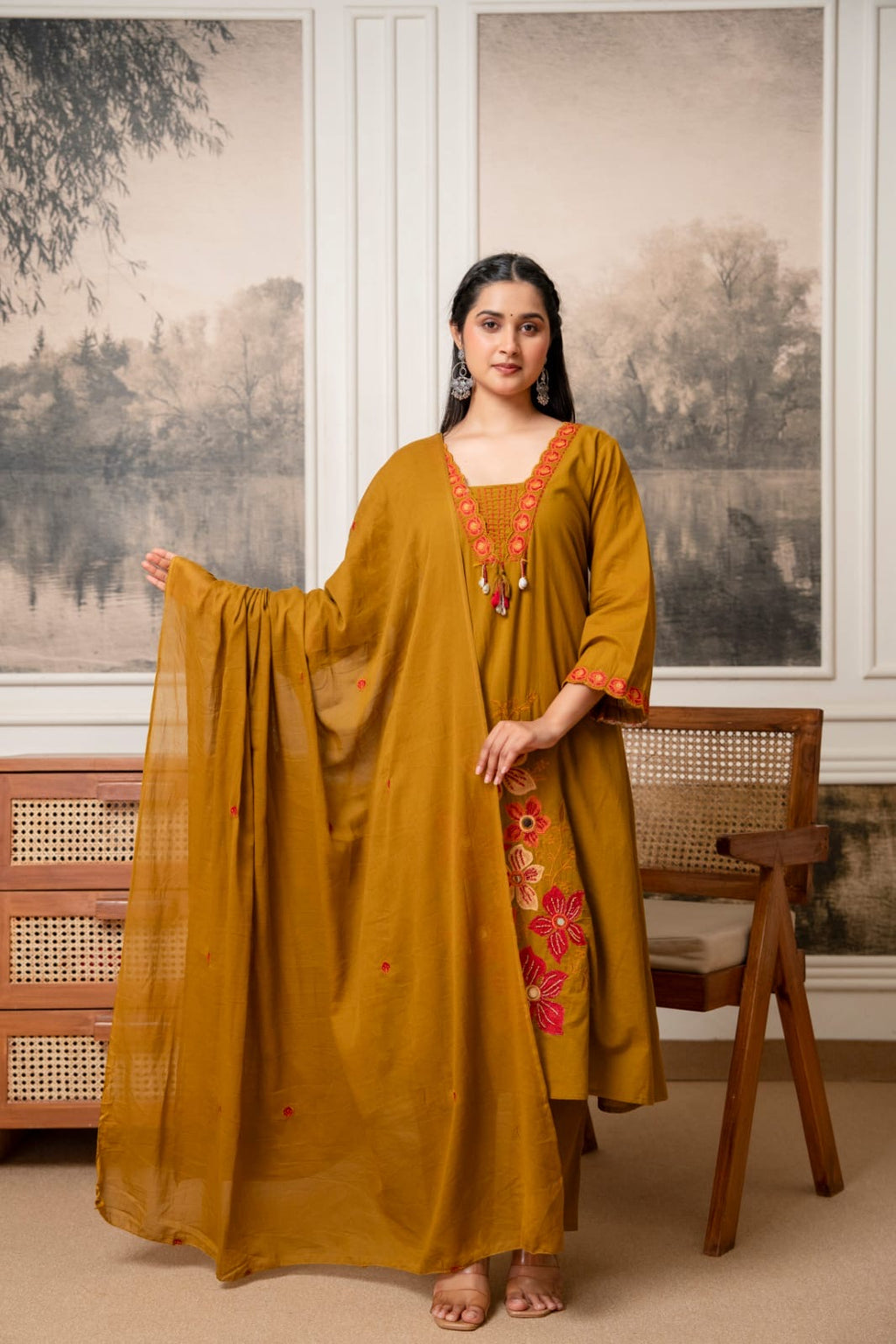 Pure cotton Aline 3pcs suit