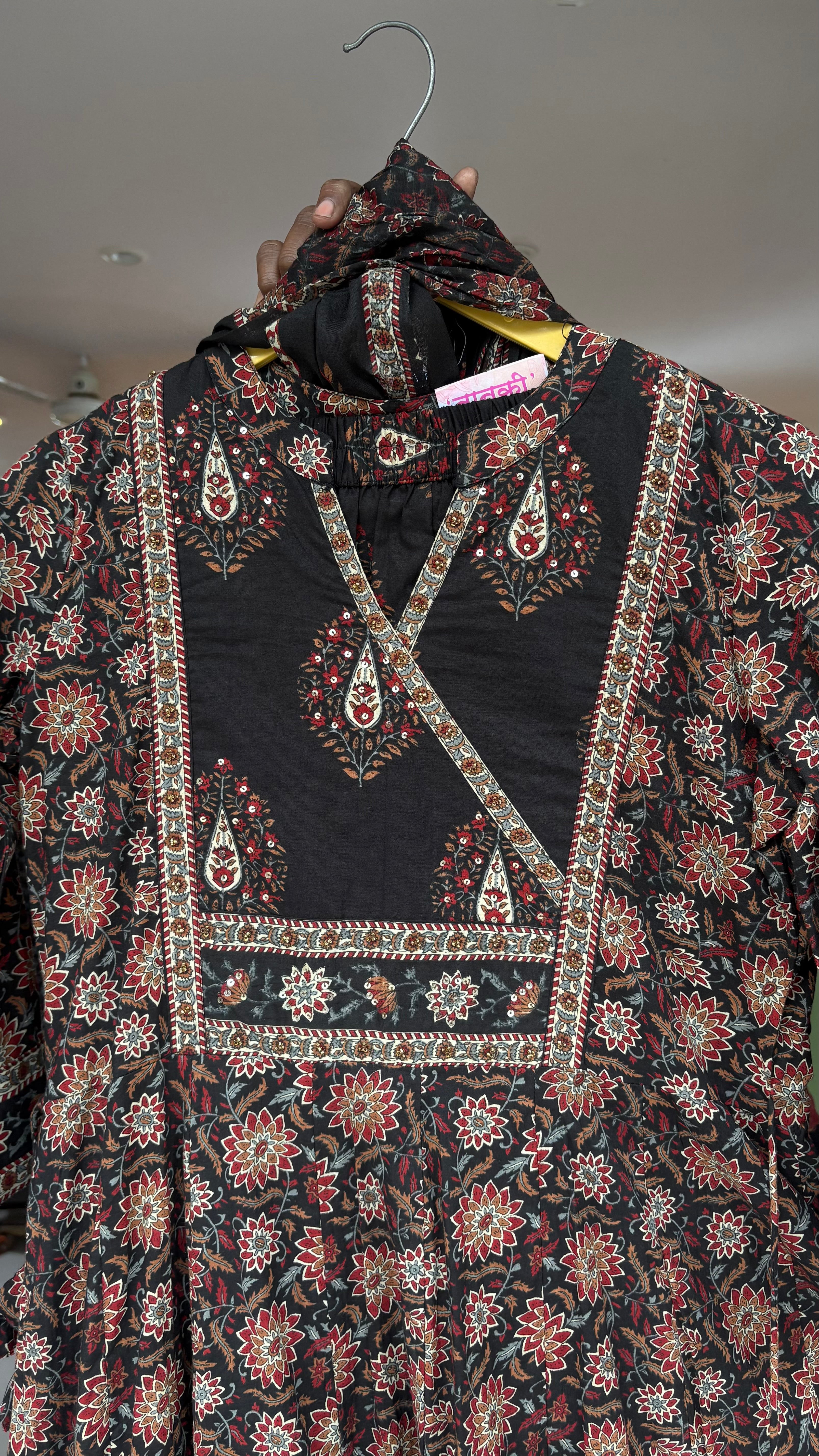 Pure Cotton Stiched Anarkali Suits