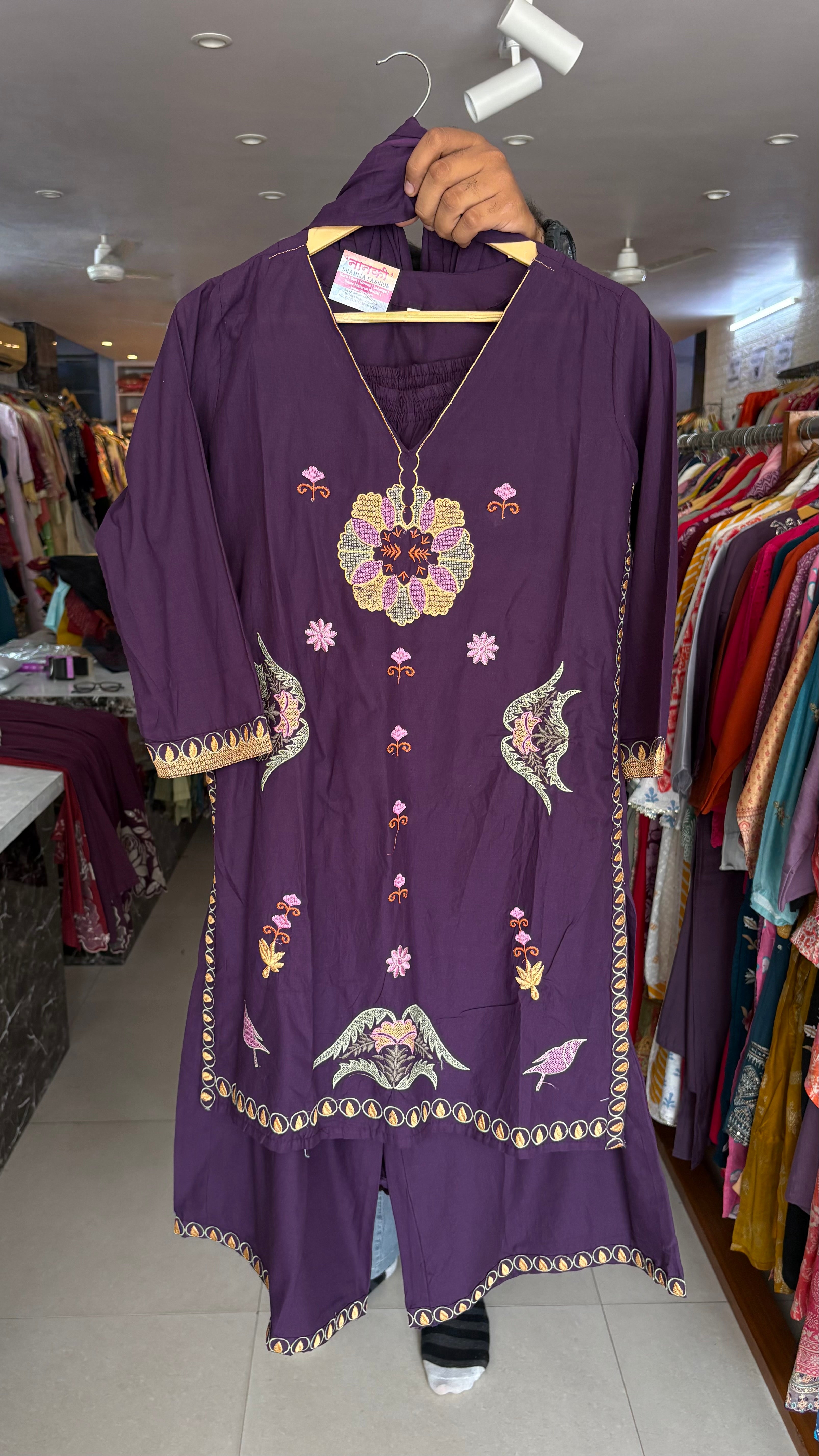 Pure Cotton Plazzo Suits