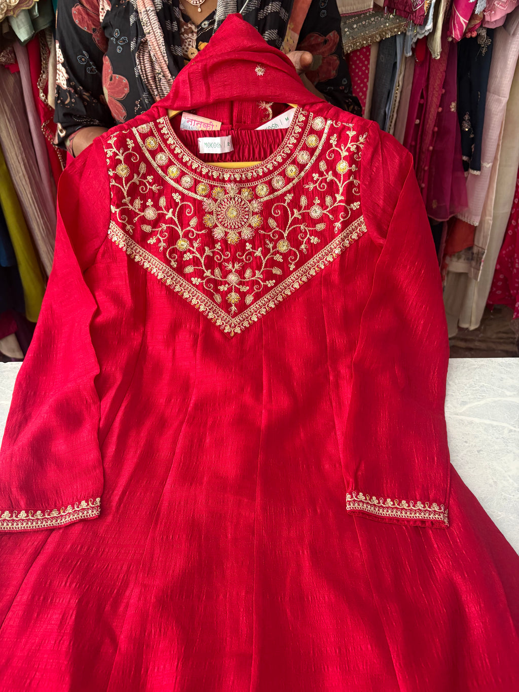 Party Wear Anarkali Suits With Zari Embroidery Work