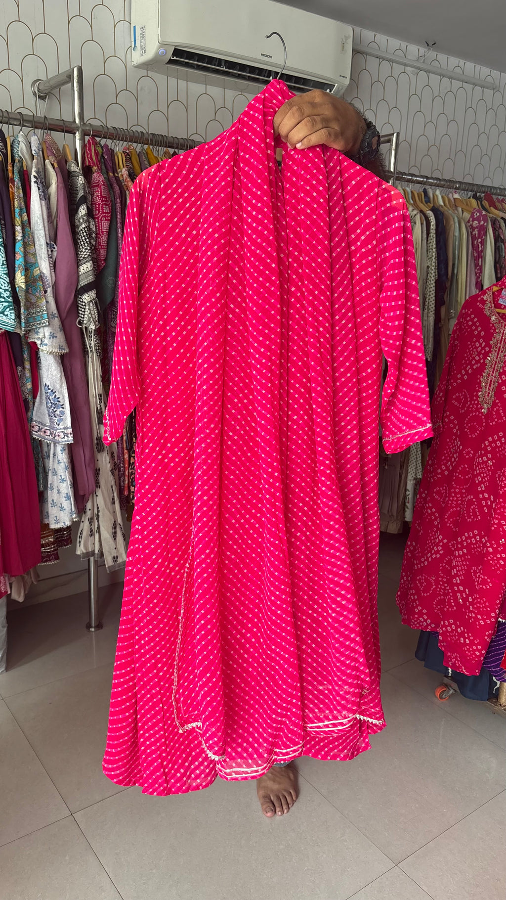 Pure Georgette Leheriya 3pcs suit