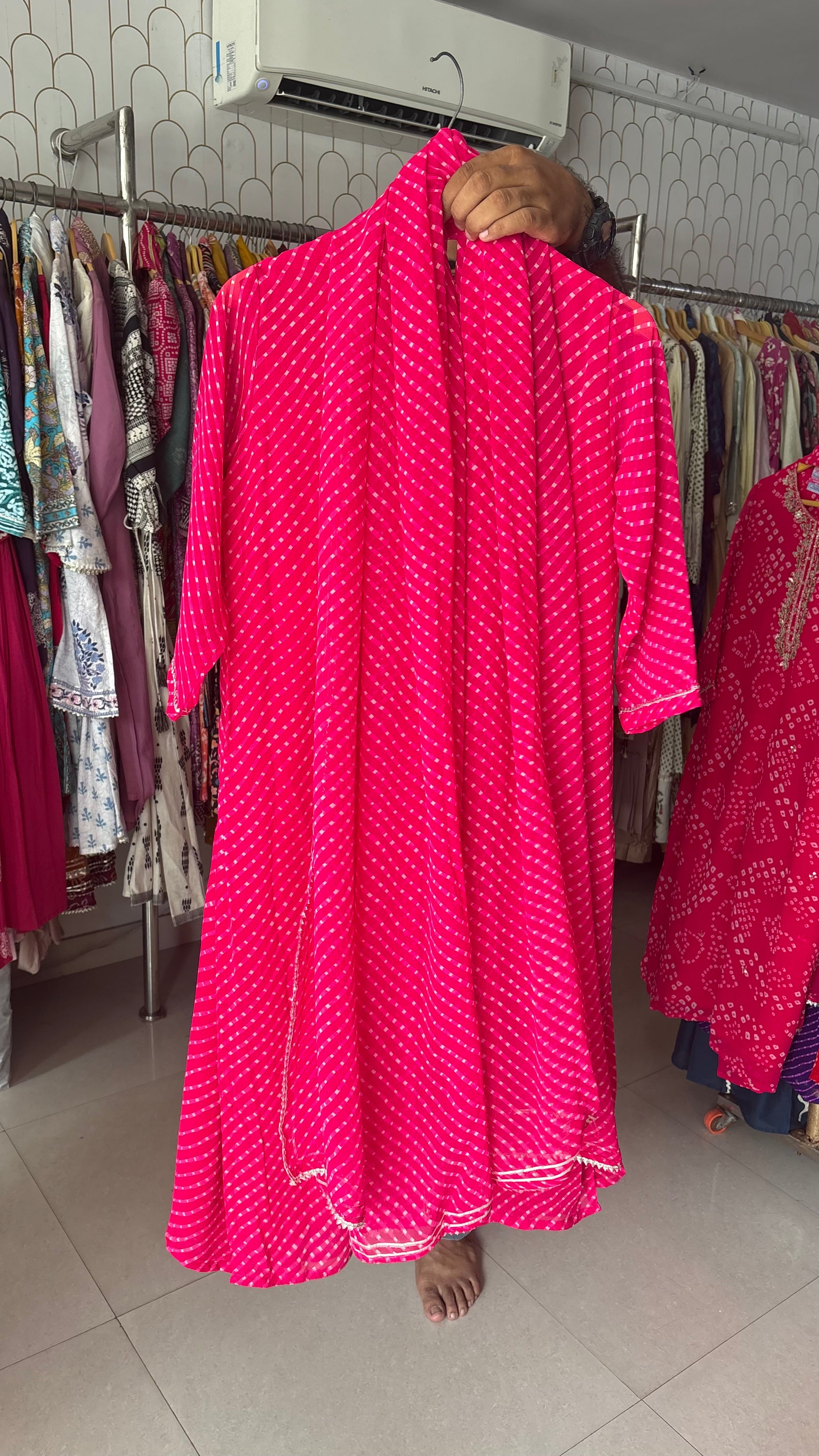 Pure Georgette Leheriya 3pcs suit