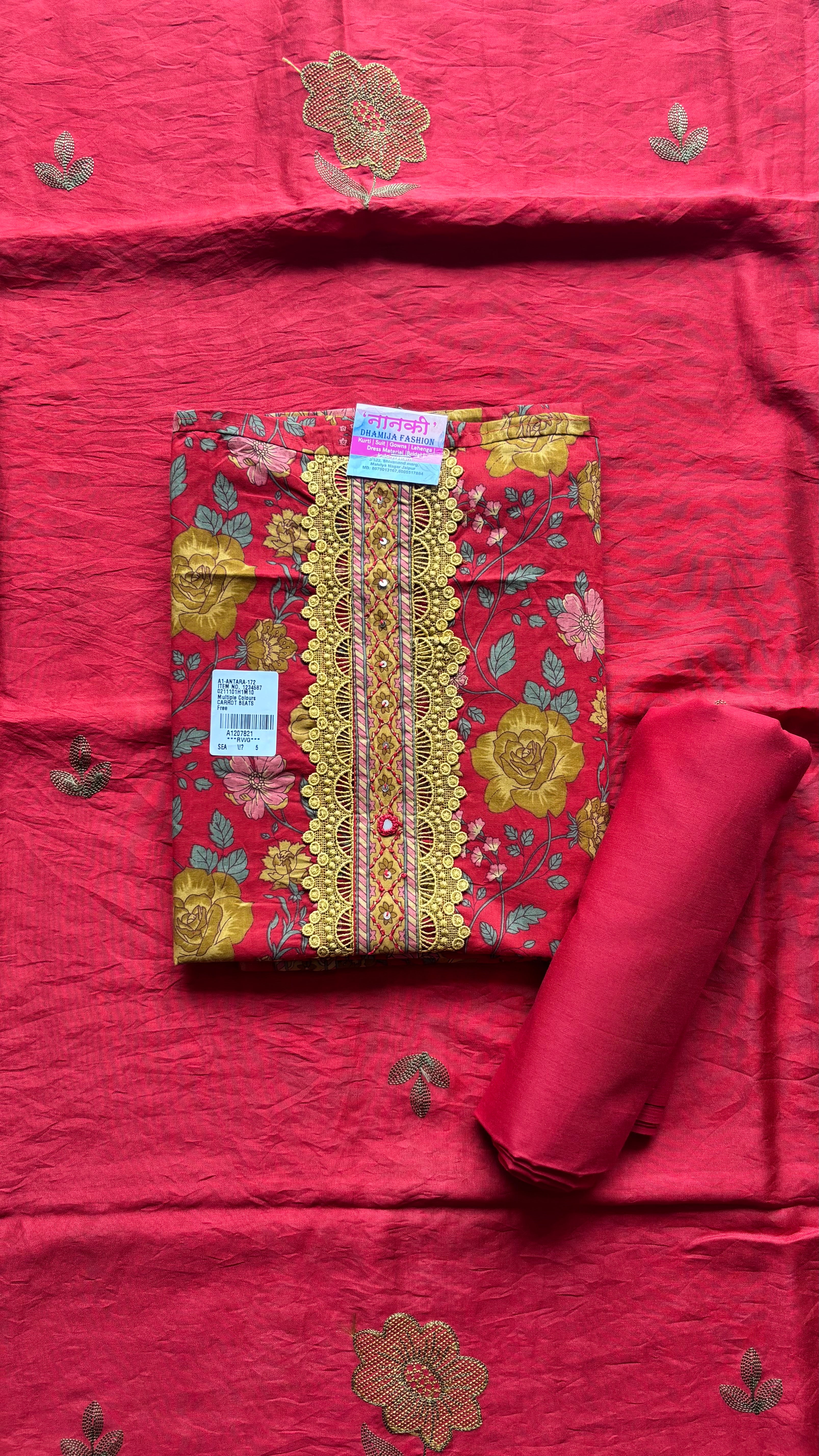 Pure Cotton Unstitched Suit
