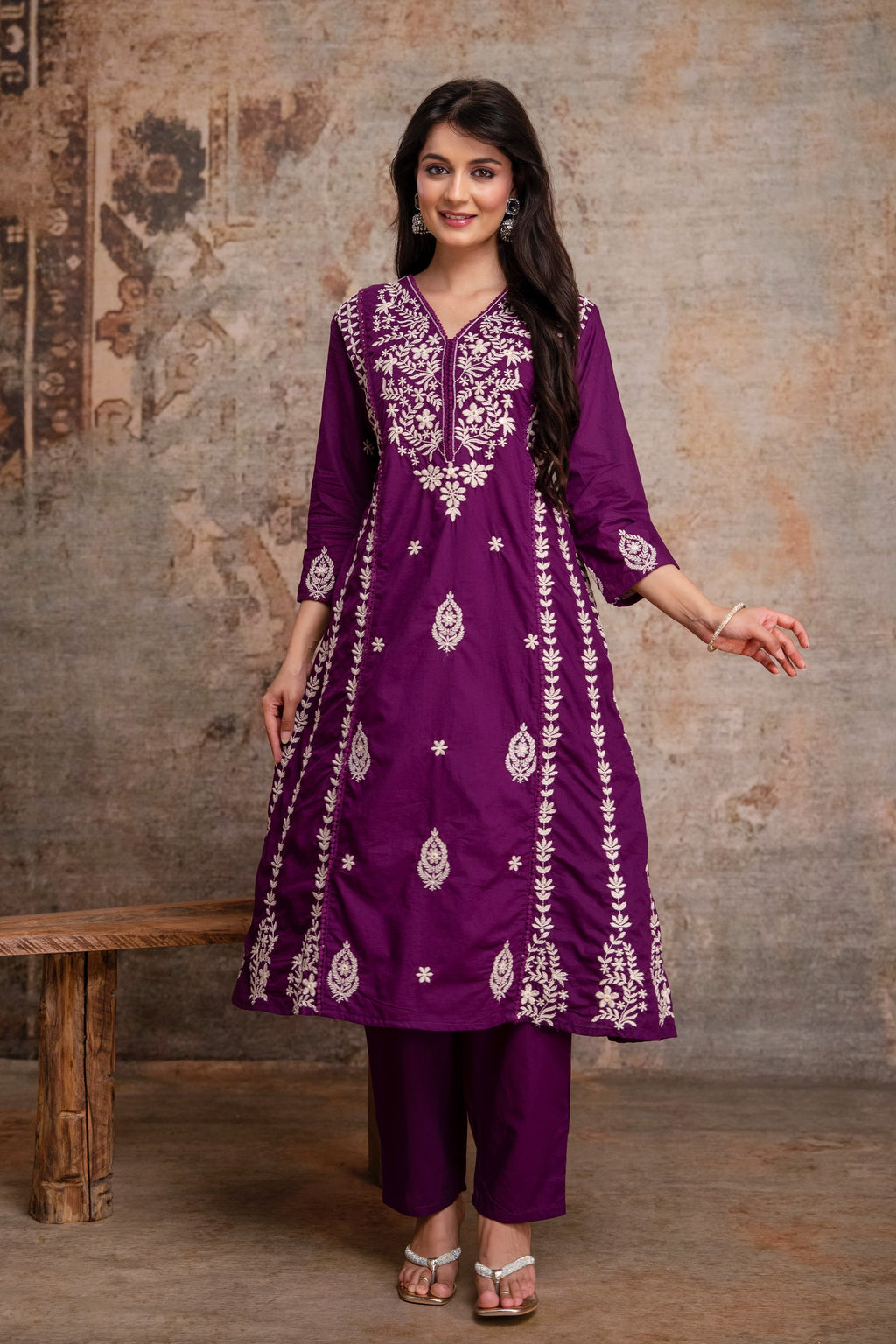 Pure Cotton Aline 3pcs suit