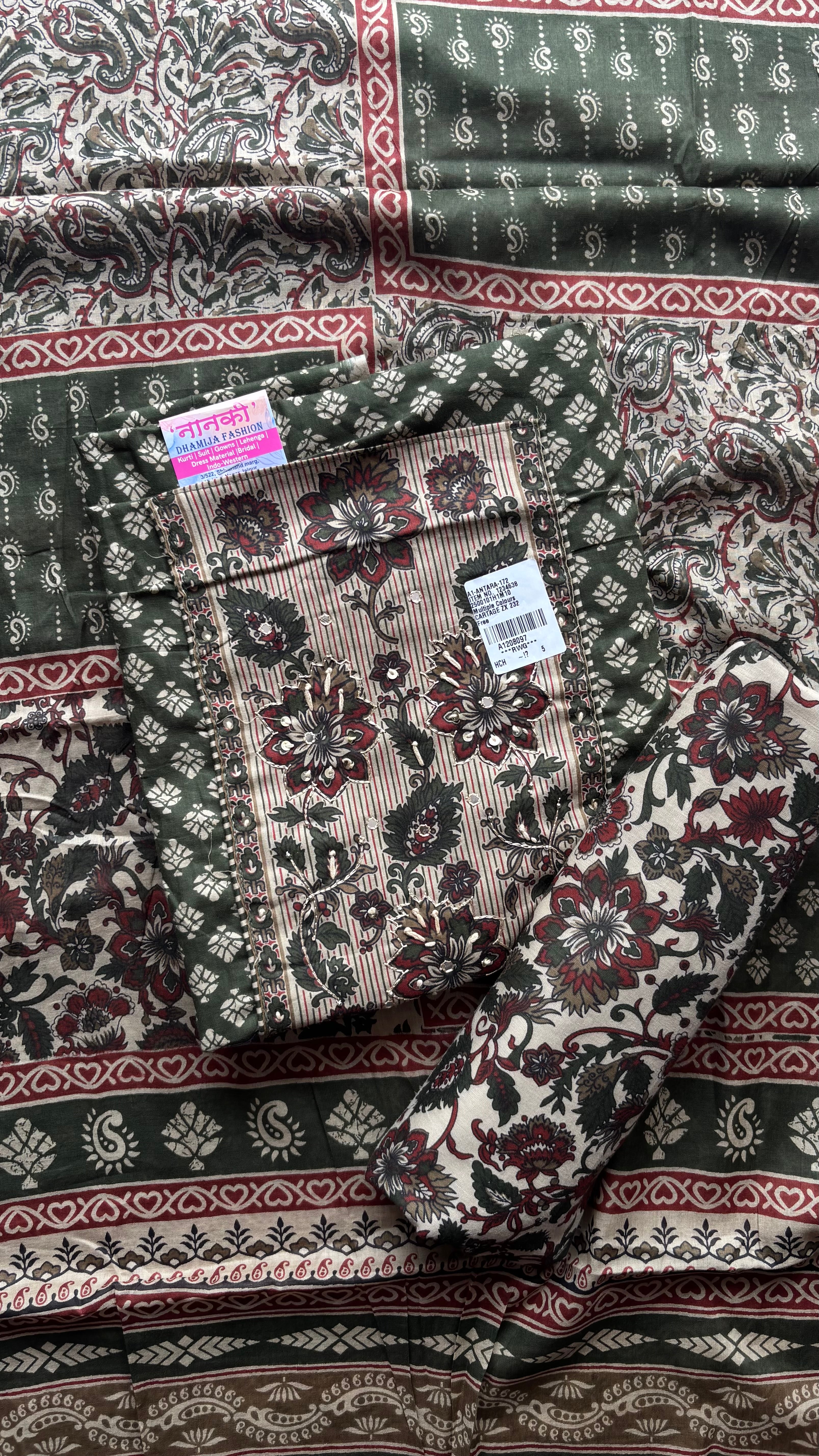 Pure Cotton Unstitched Suit