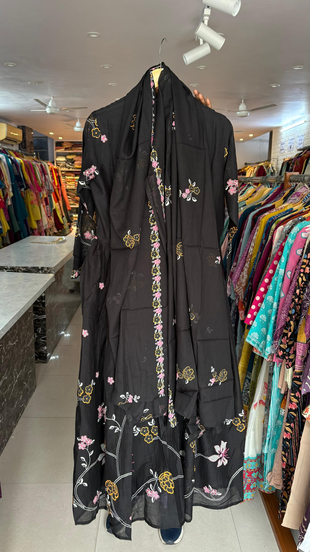 Pure Malmal Anarkali 3pcs suit