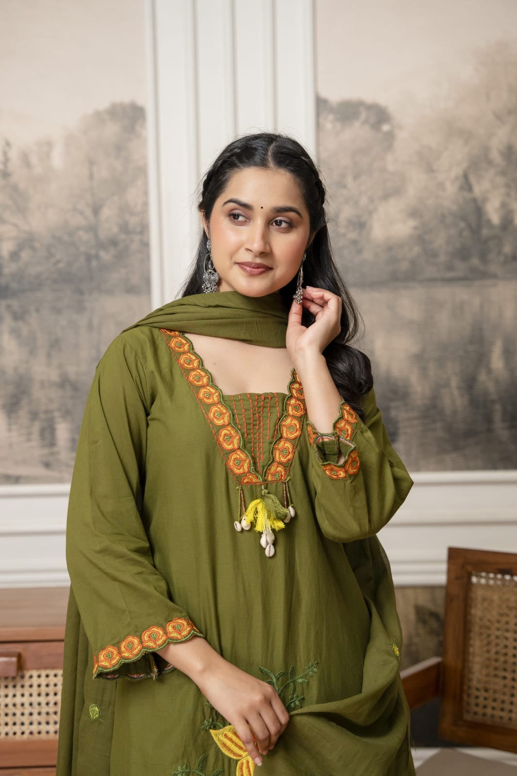Pure cotton Aline 3pcs suit