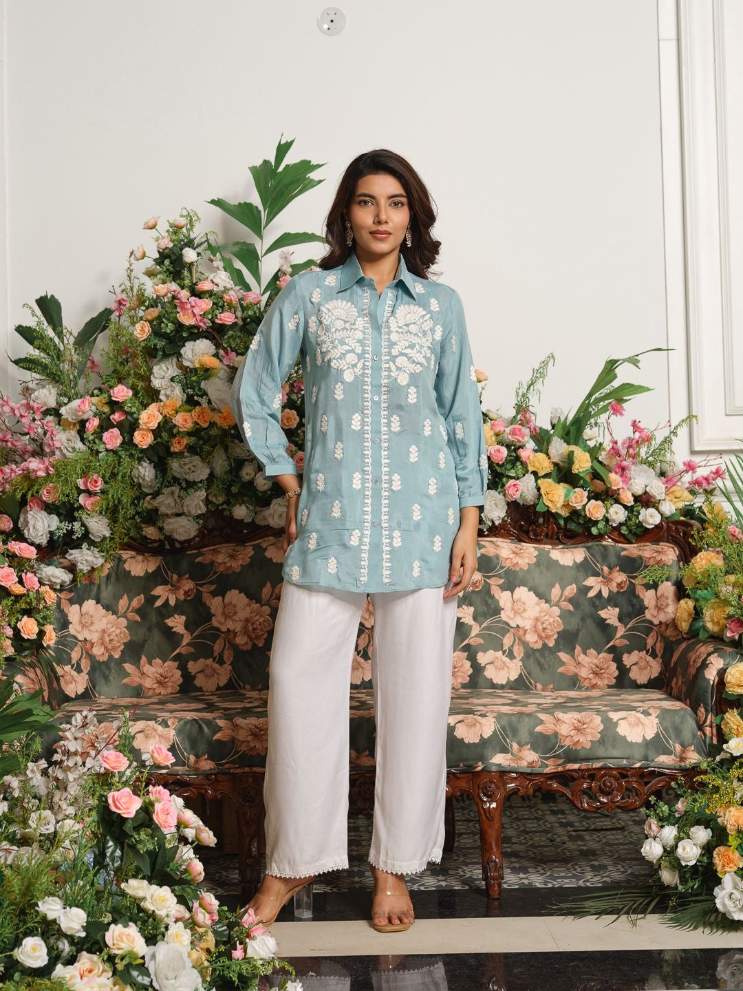 Pure crepe shirt