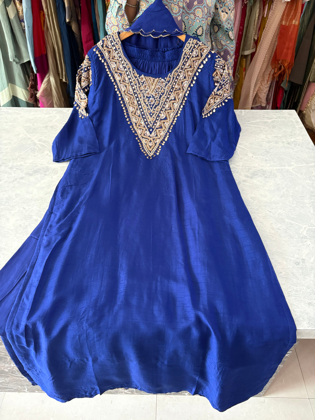 Pure Dola Silk Heavy Handwork Suits