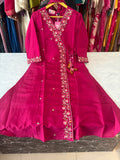 Mal Chanderi Aline Suits in Angrakha Style