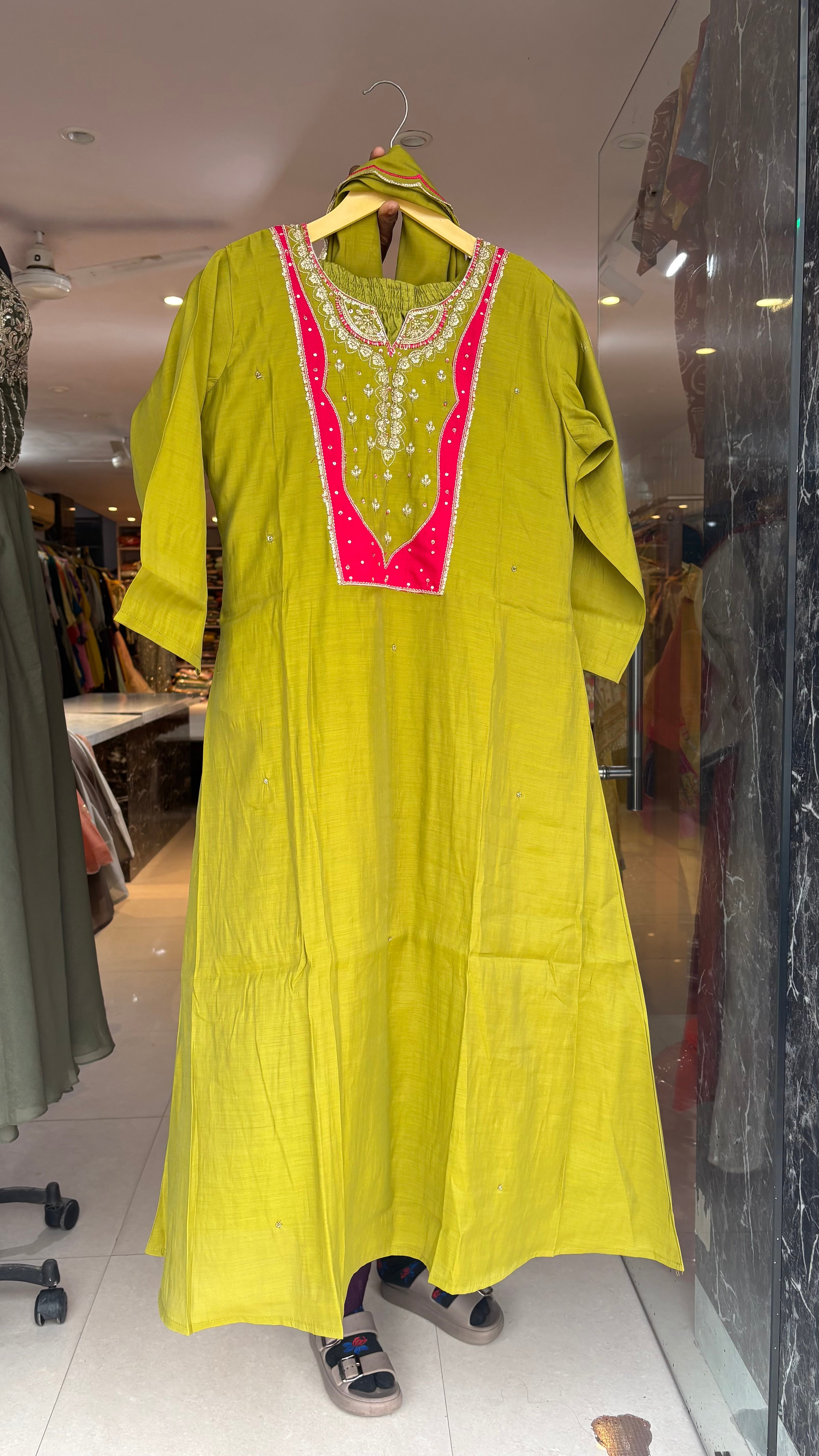 Mal Chanderi Aline Suits
