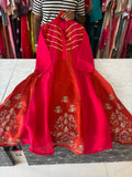 Mal Chanderi Handwork Anarkali Suits