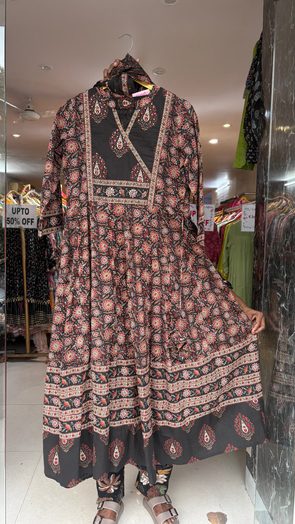 Pure Cotton Stiched Anarkali Suits