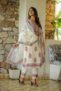 Premium self cotton block print suit with malmal lining , straight cotton and mul cotton dupatta