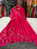 Pure Dola Silk Heavy Anarkali Suits In Angrakha Style