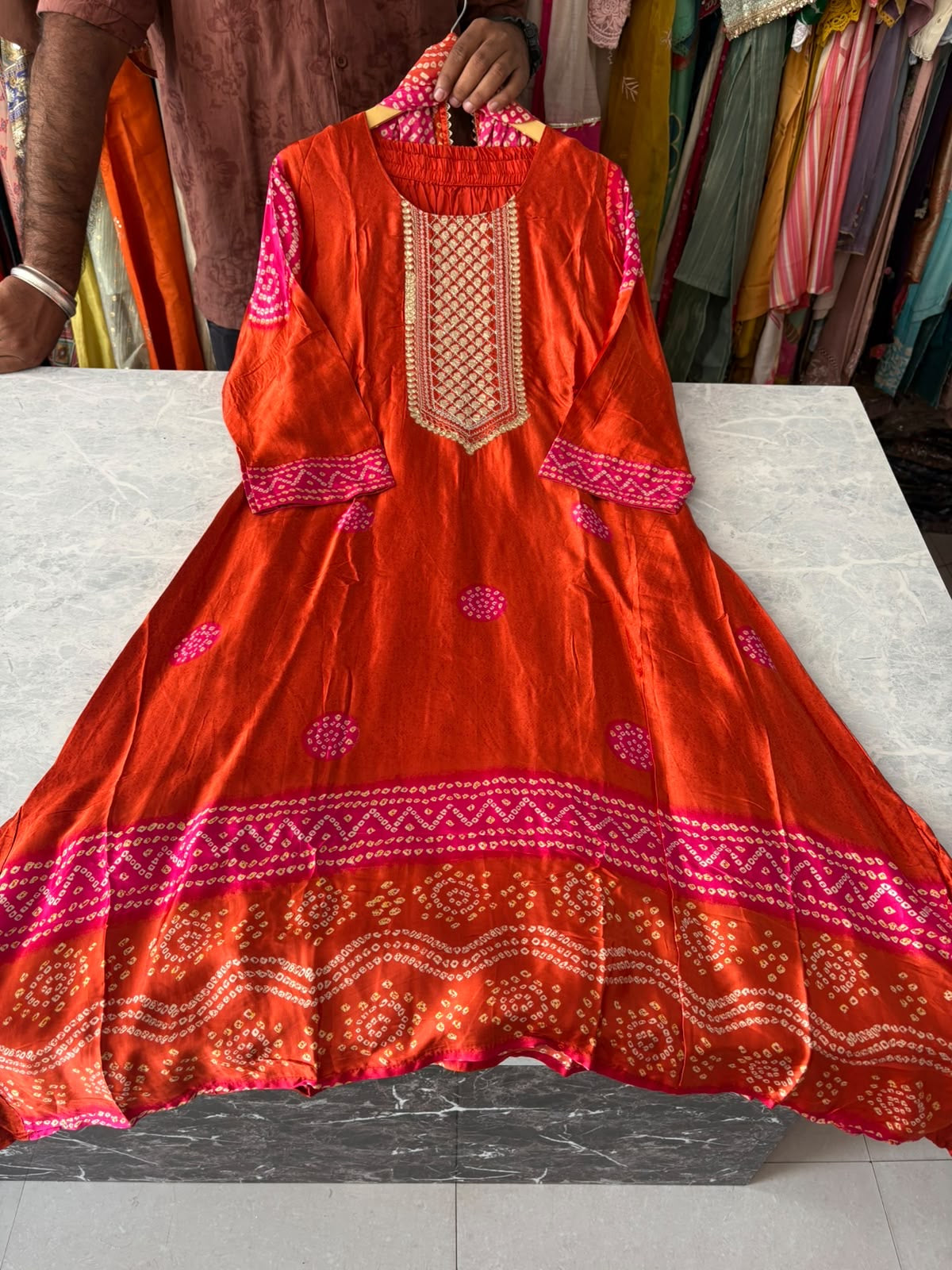 Pure Gaji Silk Aline 3pcs suit