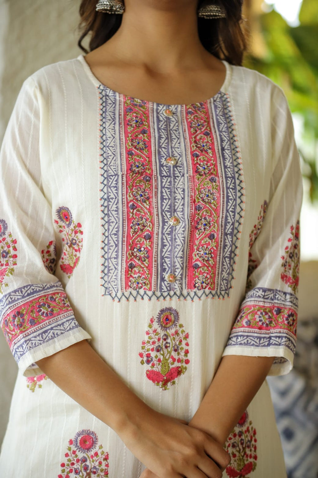 Premium self cotton block print suit with malmal lining , straight cotton and mul cotton dupatta