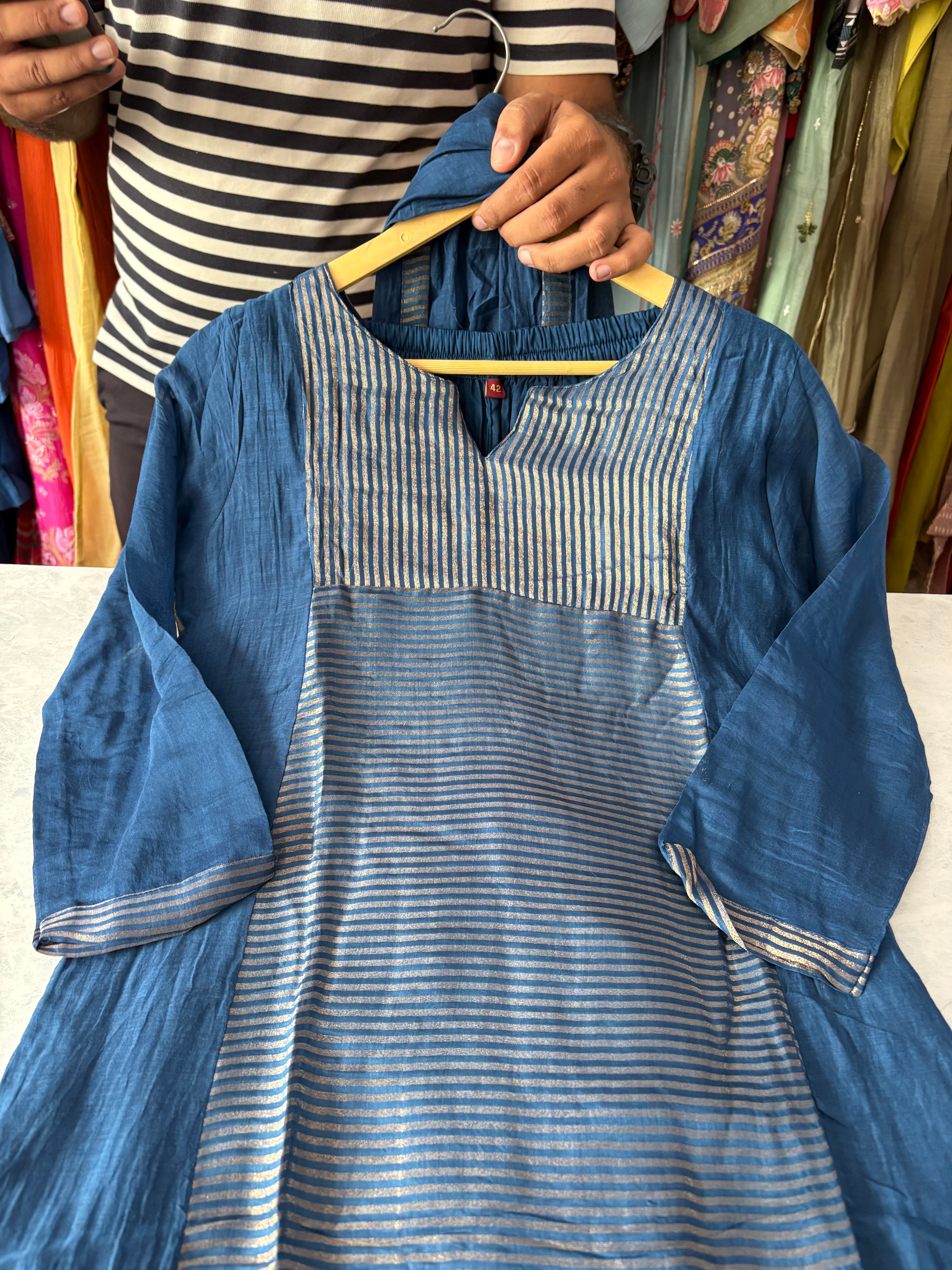 Mal Chanderi Stitched Suits