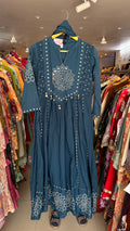 Bhandej Pure cotton Anarkali 3pcs suit
