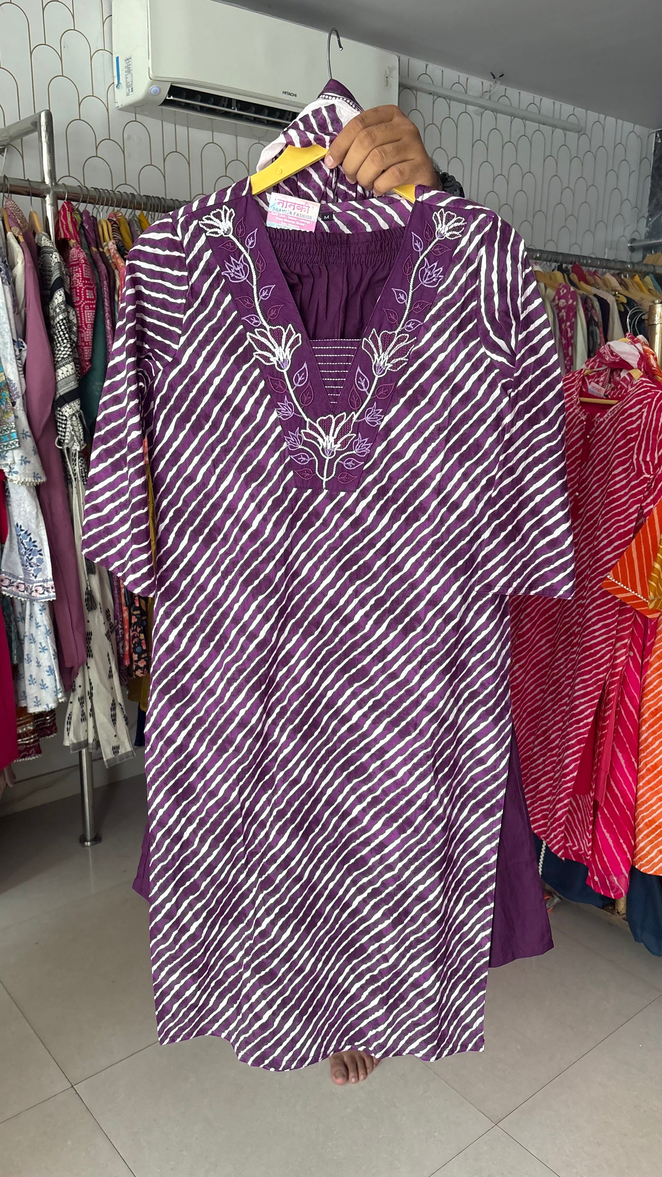Pure cotton Leheriya 3pcs suit