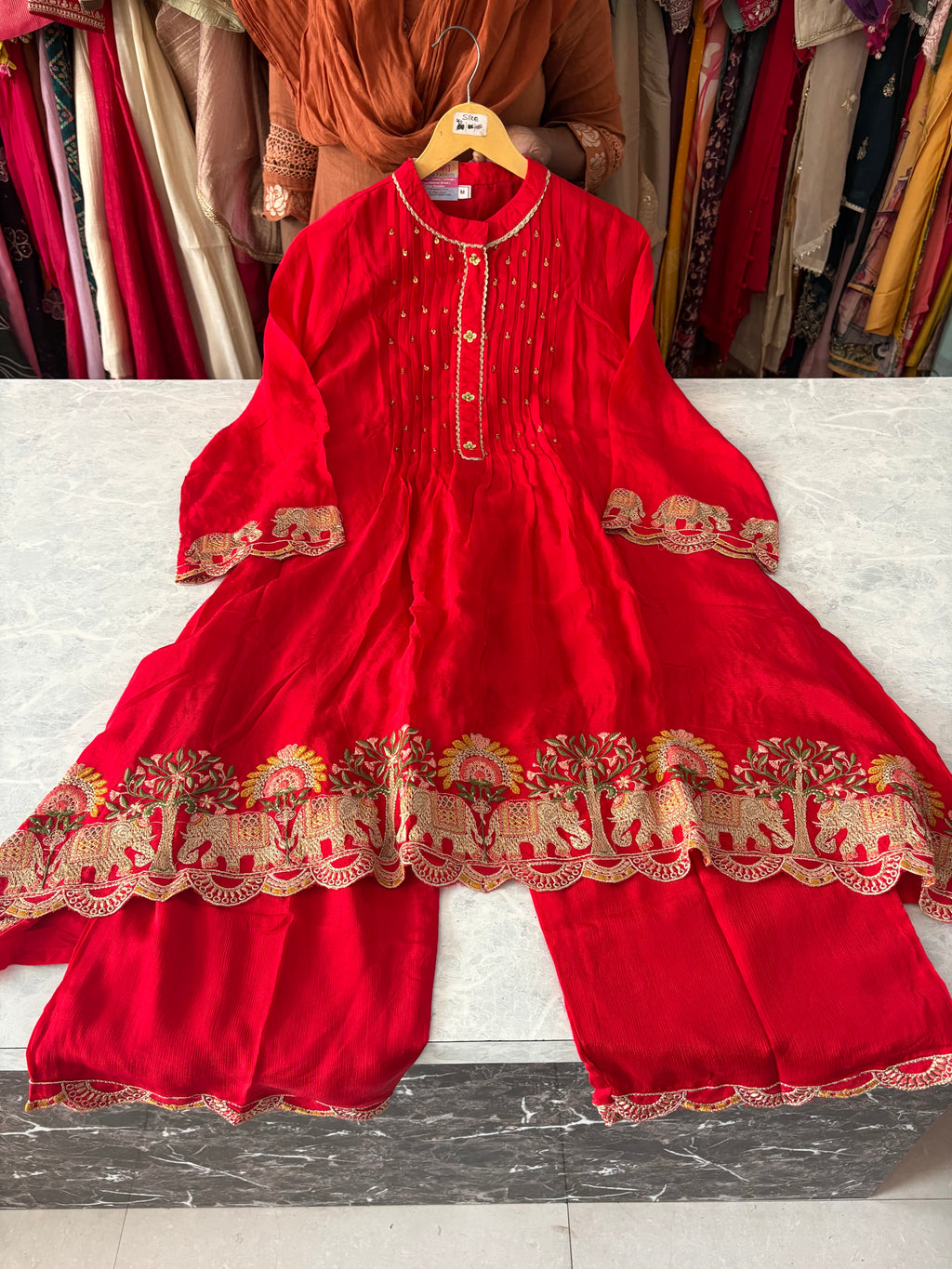 Pure Chinon Cord Sets For Karwachauth