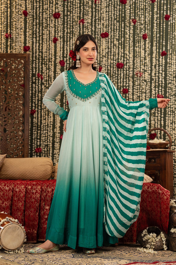 Pure Chinon Anarkali Suits 033001