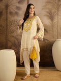 Schiffli Cord set with Potli