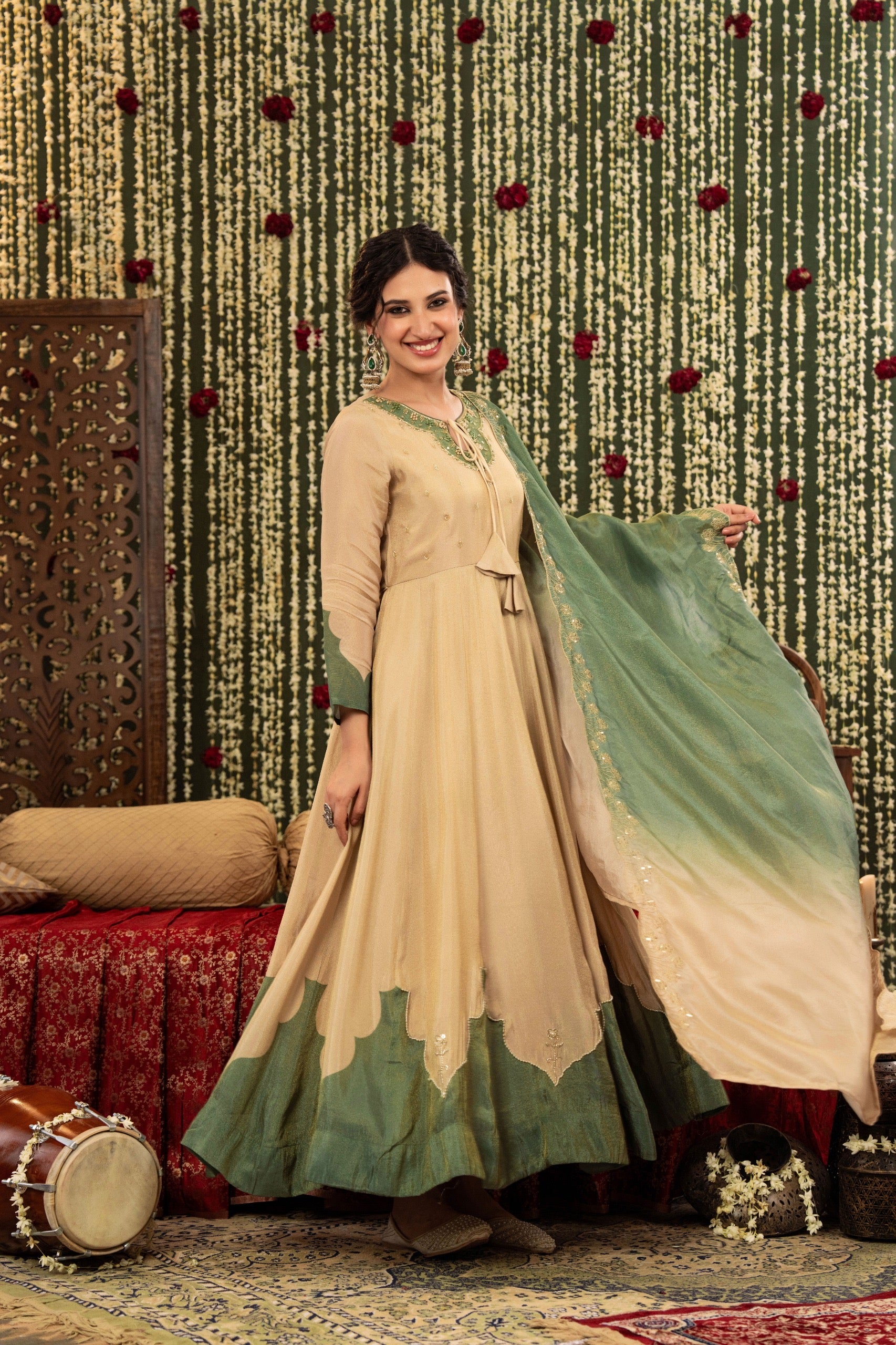 Shimmer Silk Anarkali Suits 033003