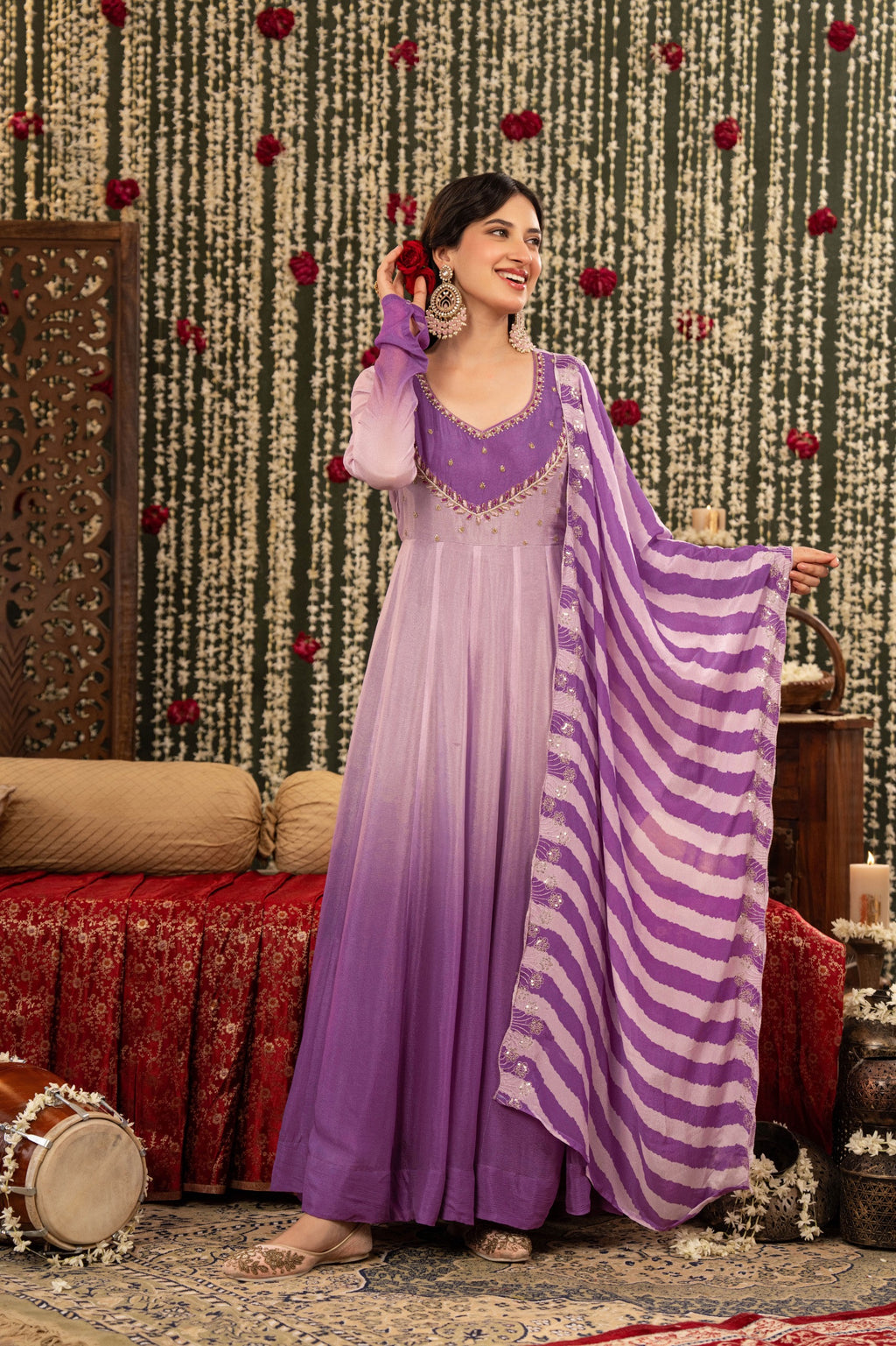 Pure Chinon Anarkali Suits 033001