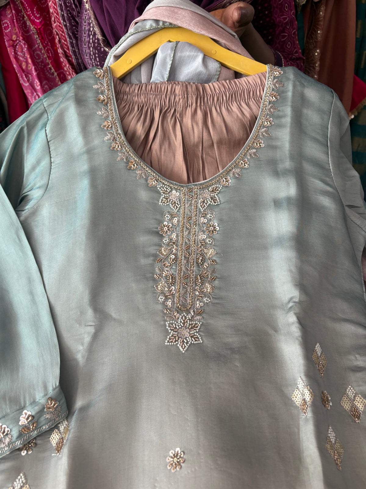 Party Wear Straight Suits With Beautiful Handwork