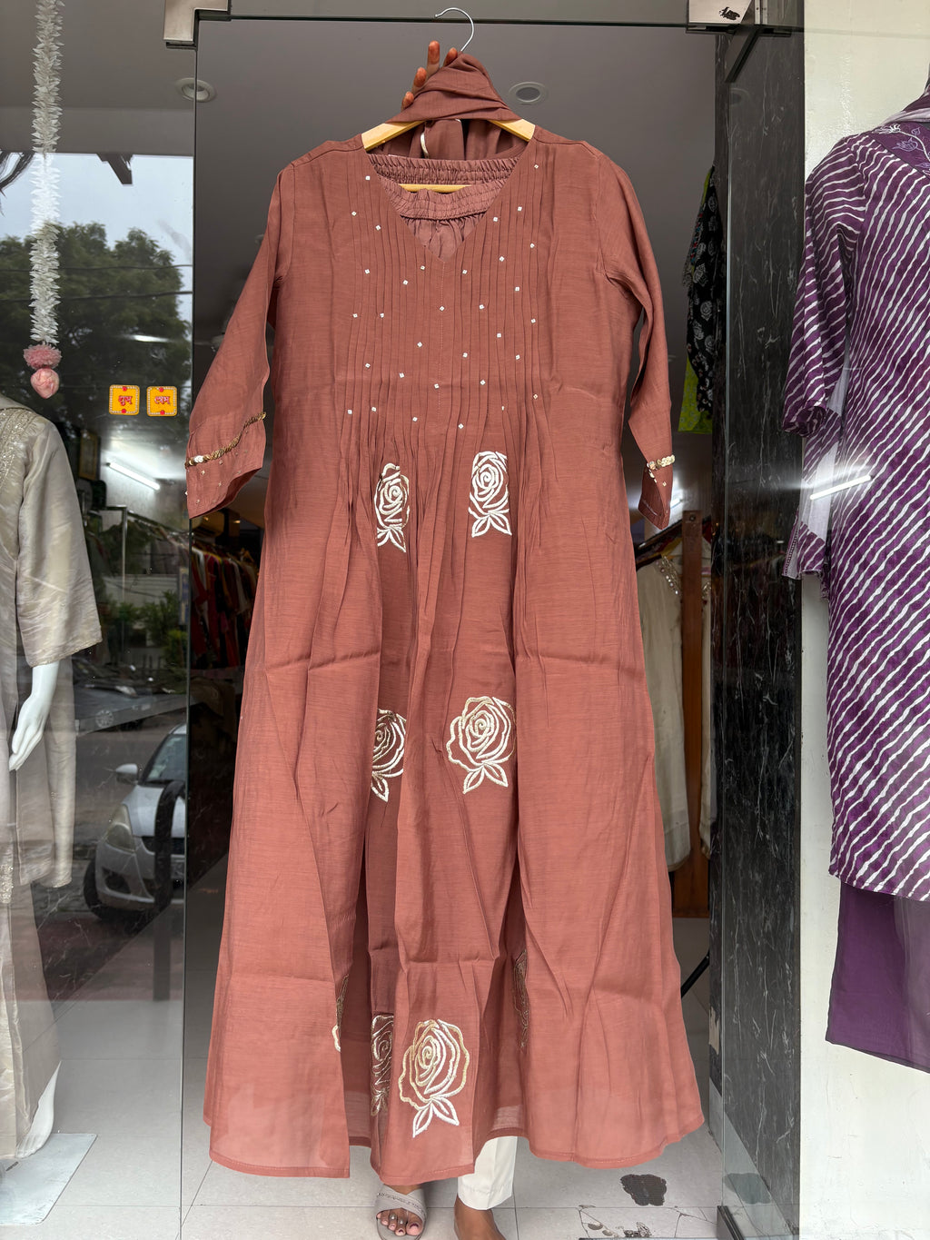 Mal Chanderi Stiched Suits
