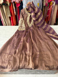 Shimmer Silk Aline Anarkali Suits