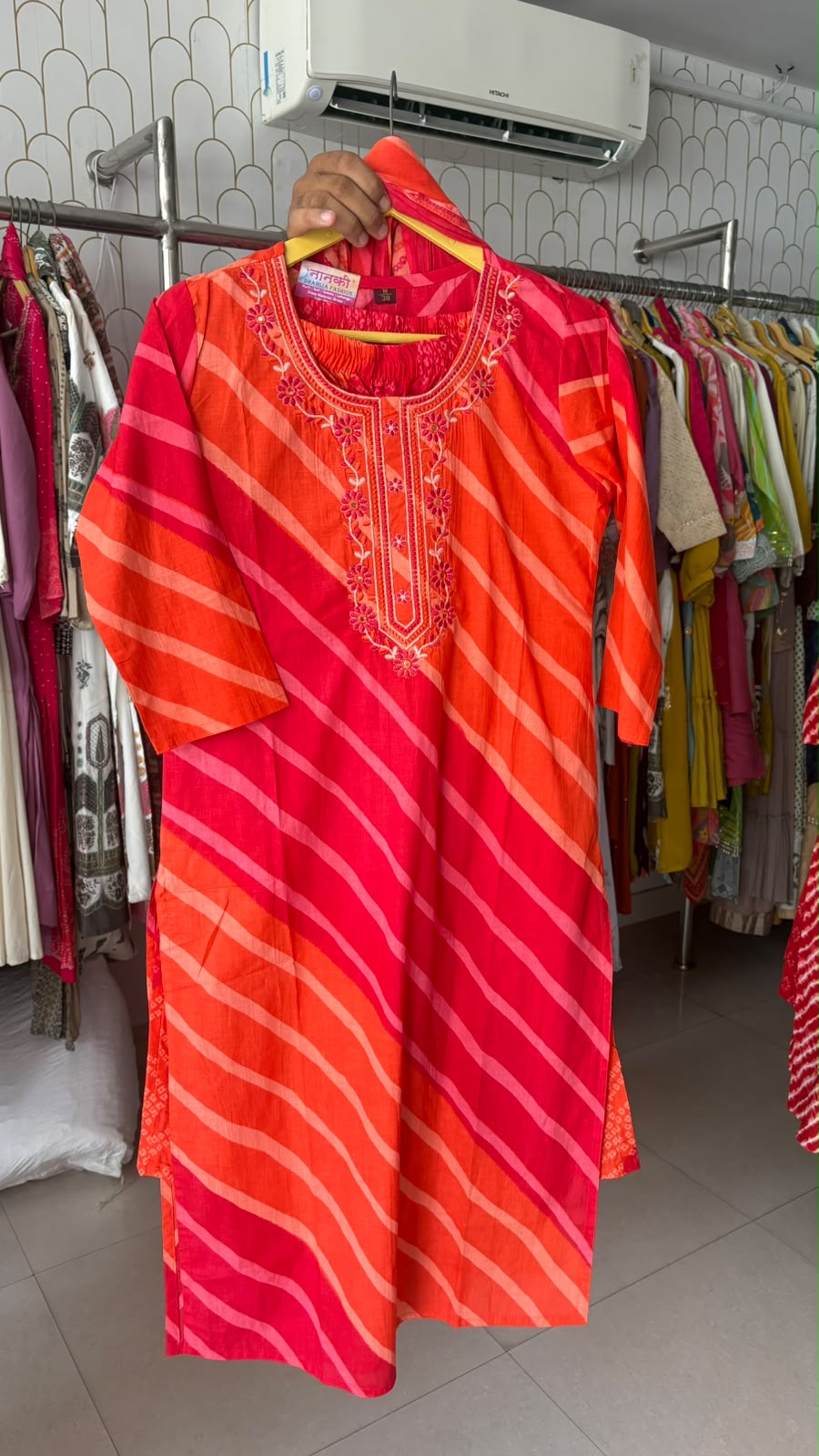 Pure Cotton Leheriya 3pcs suit