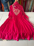Pure Dola Silk Handwork Anarkali Suits